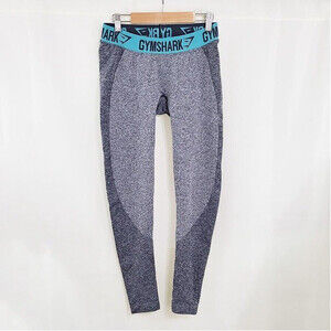 Gymshark Flex Leggings Charcoal Marl / Dusky Teal size medium